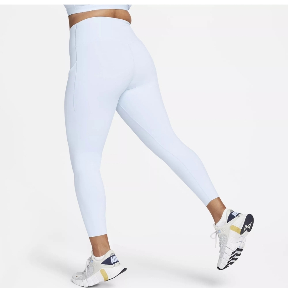 Nike universa dri fit medium support leggings blue XL Nwt Gymcore Workout
